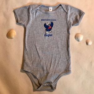 AMERICAN APPAREL Gray Eagle Onesie
